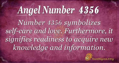 Seeing Angel Number 4356 .